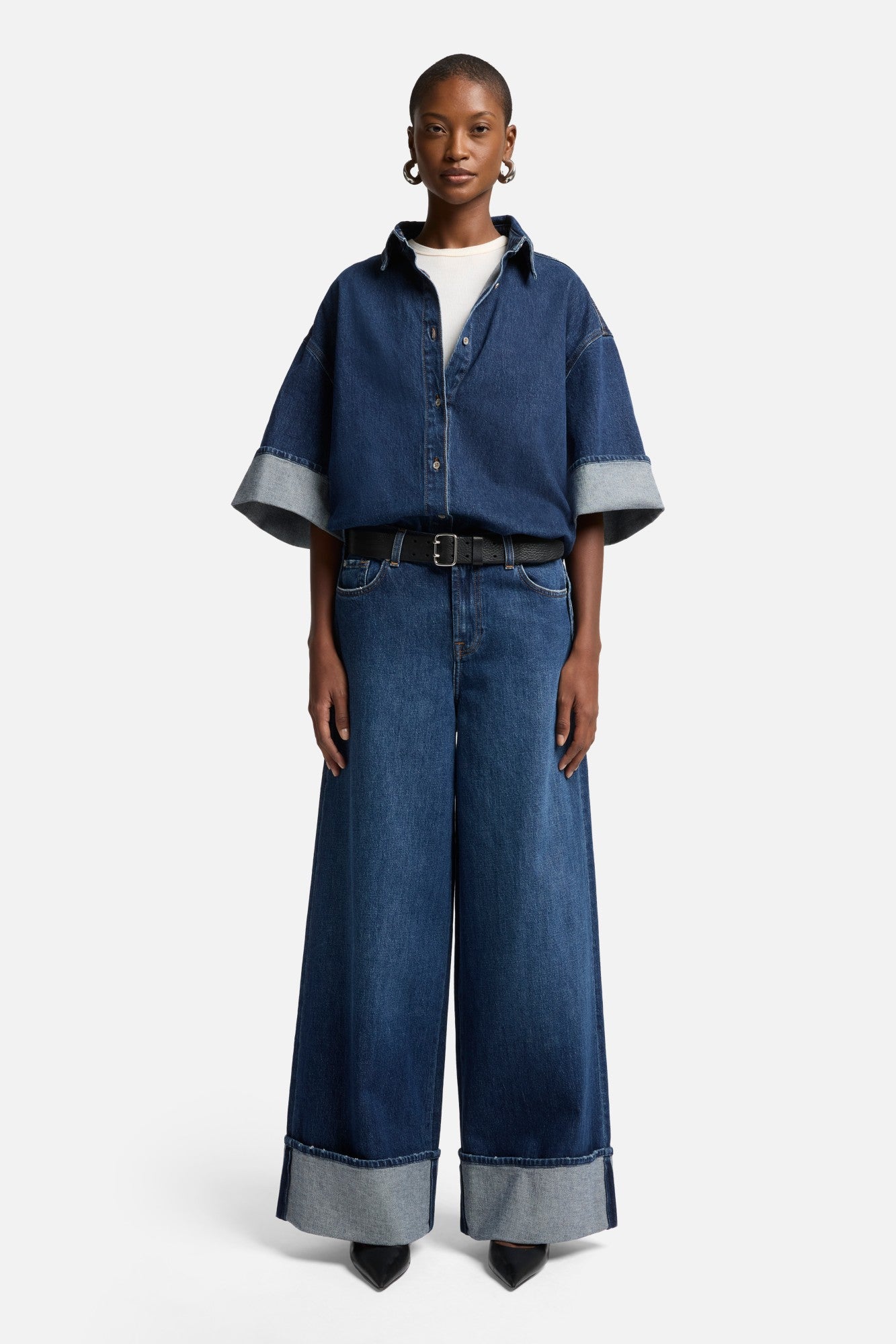 7-for-all-mankind-mankind-nina-cuffed-overshirt-in-radar image 2