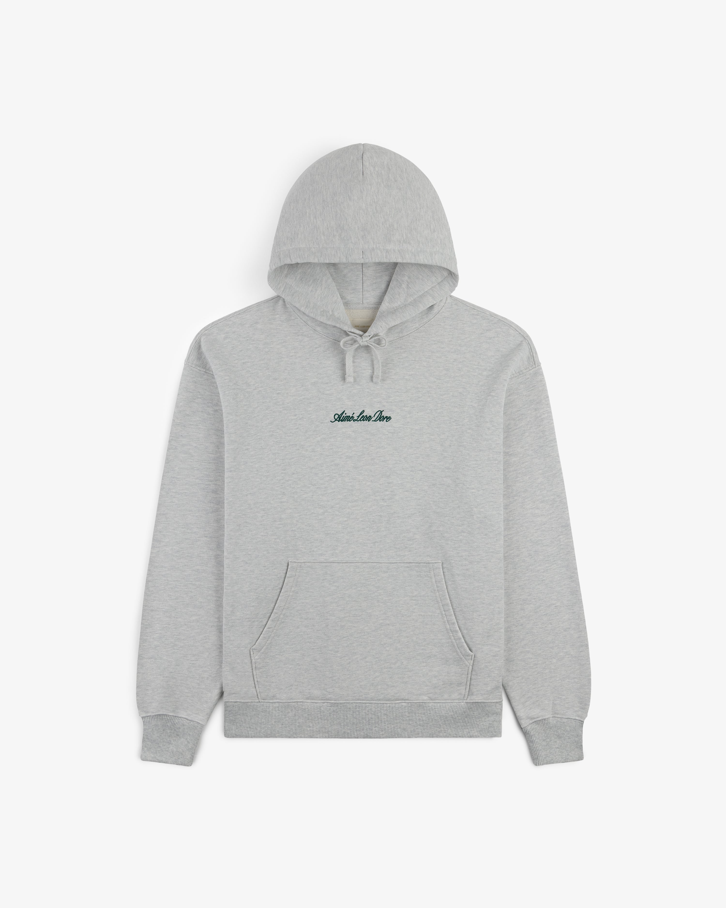 aim-leon-dore-embroidered-logo-hoodie-grauer-530-gsm-fleece-hoodie image 2