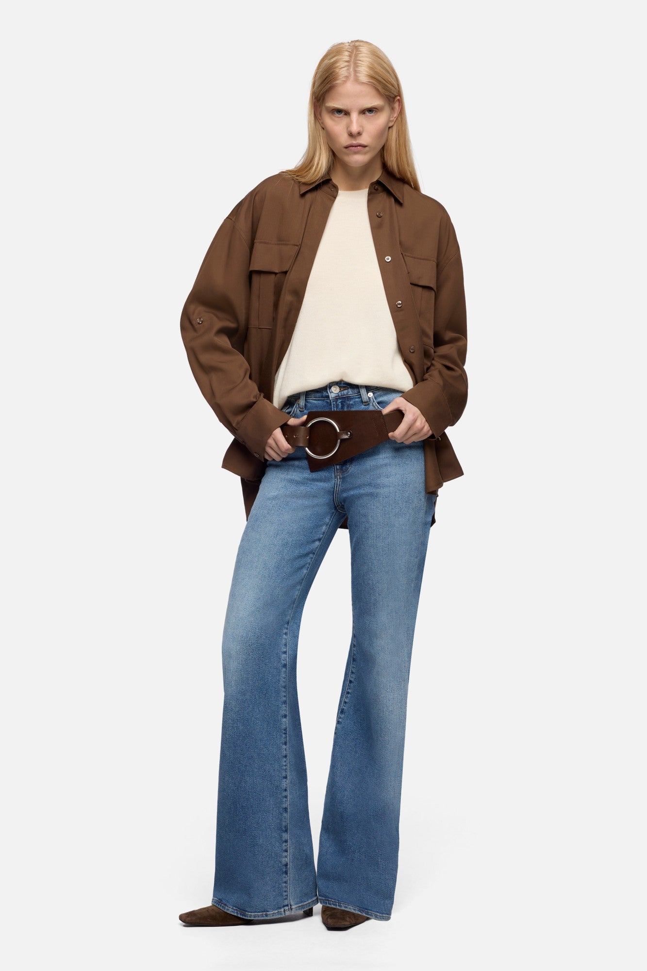 7-for-all-mankind-lyocell-utility-shirt-cocoa-damen-hemdbluse image 2