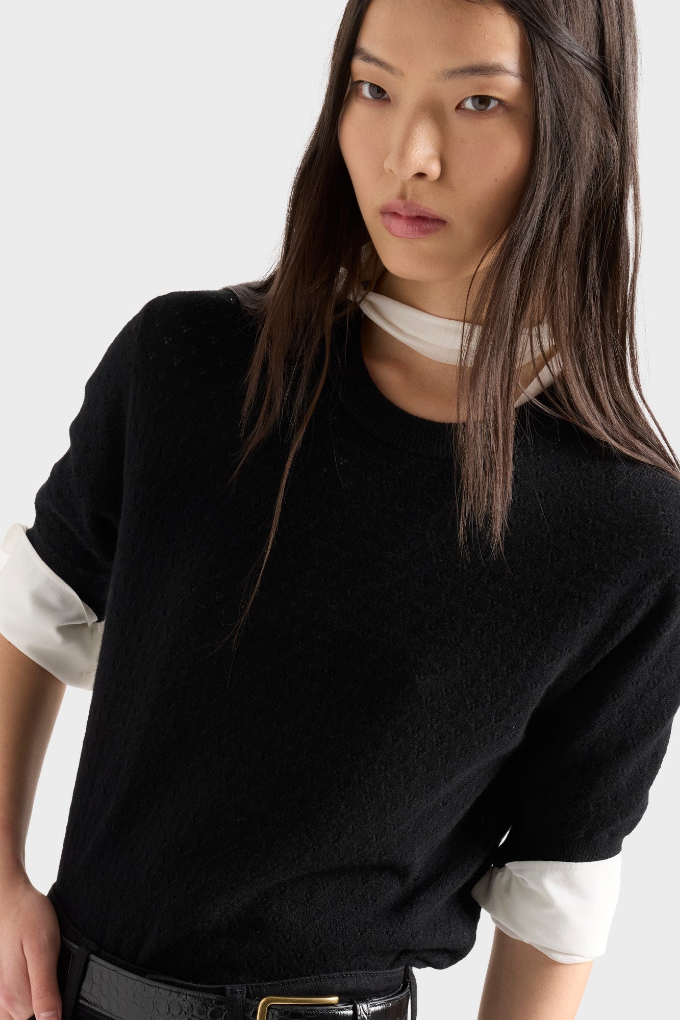 7-for-all-mankind-crewneck-pointelle-sweater-cashmere-coal image 6