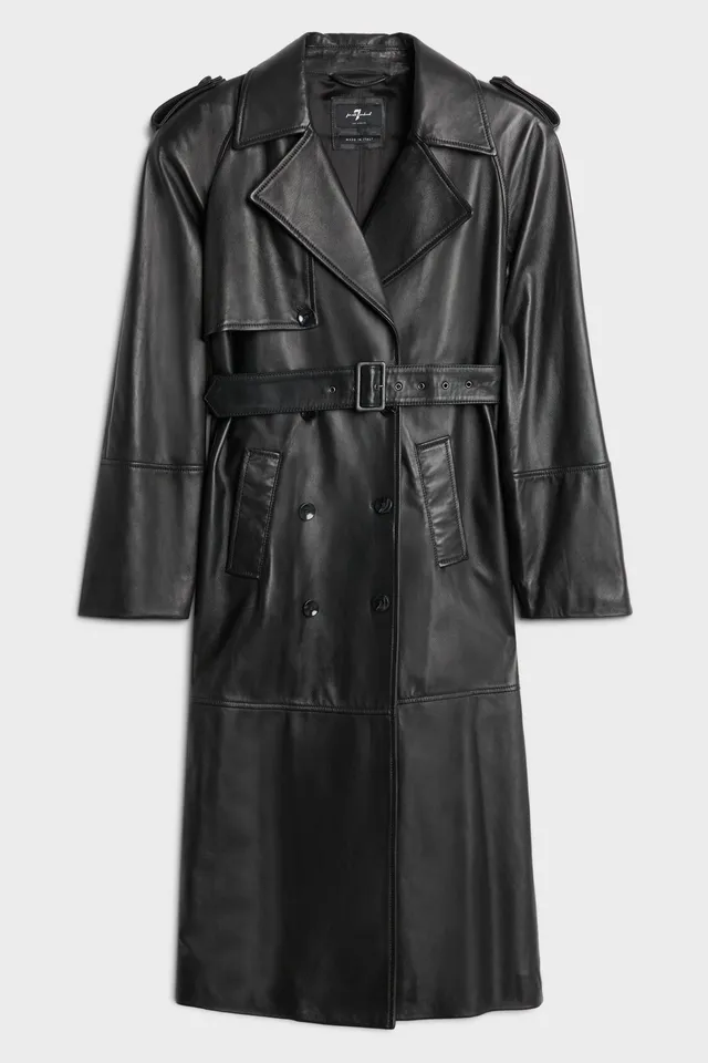 7-for-all-mankind-leather-trench-coat-black-damen-ledermantel image 1