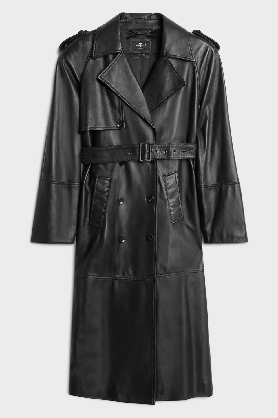 7-for-all-mankind-leather-trench-coat-black-damen-ledermantel image 1