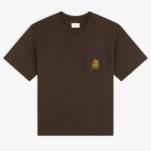 aim-leon-dore-saint-george-slub-pocket-tee-braun image 1