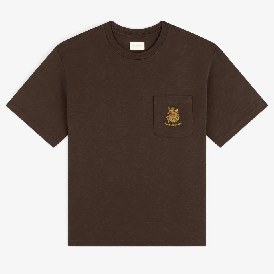 aim-leon-dore-saint-george-slub-pocket-tee-braun image 1