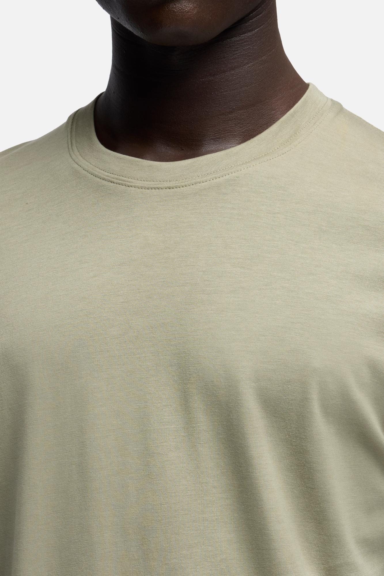 7-for-all-mankind-crewneck-tee-lyocell-army-herren-t-shirt-gr-n image 4