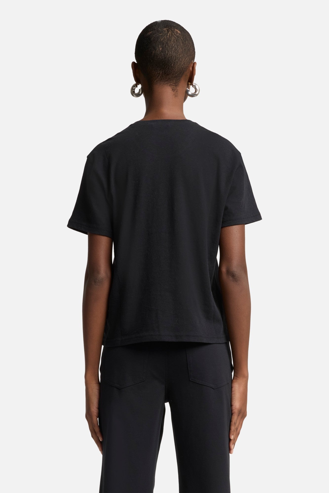 7-for-all-mankind-linen-blend-tee-kurzarm-shirt-black image 5