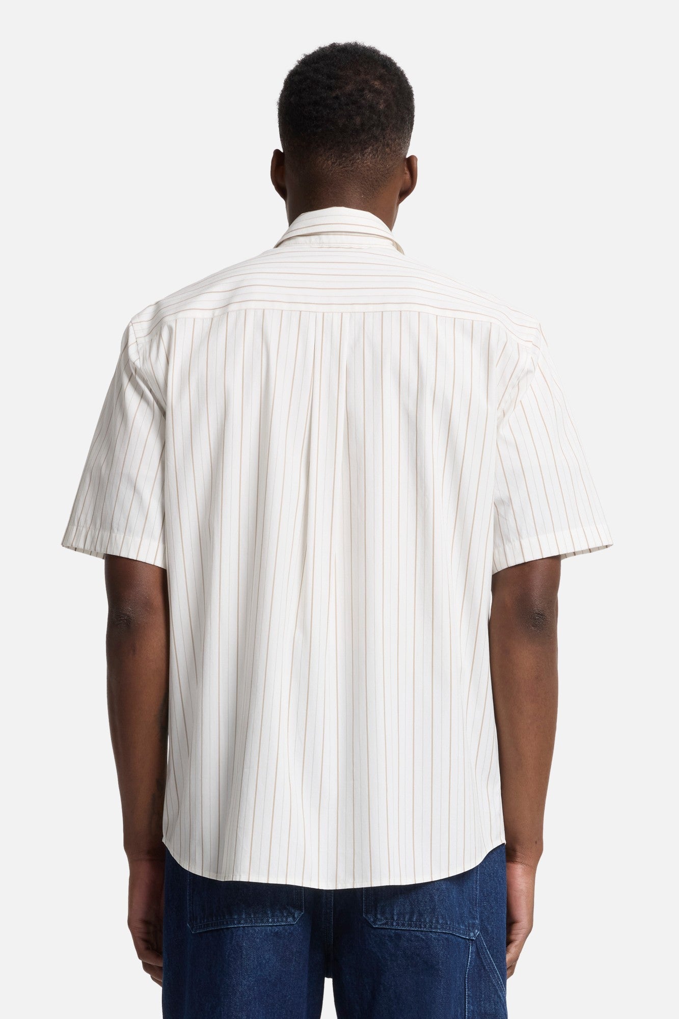 7-for-all-mankind-kurzarm-poplin-hemd-beige-stripe-herren image 5