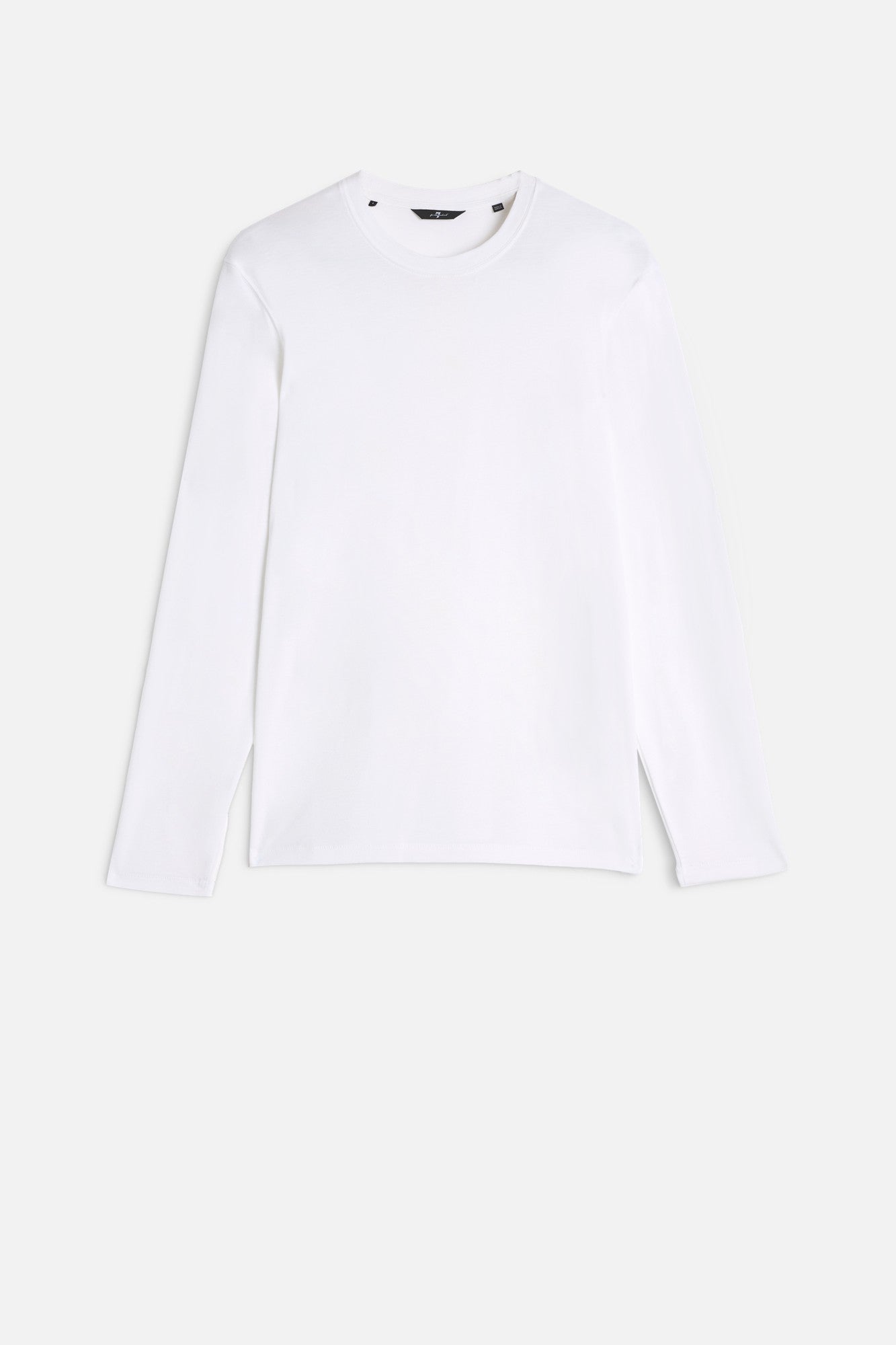 7-for-all-mankind-lyocell-crewneck-long-sleeve-tee-in-white image 1