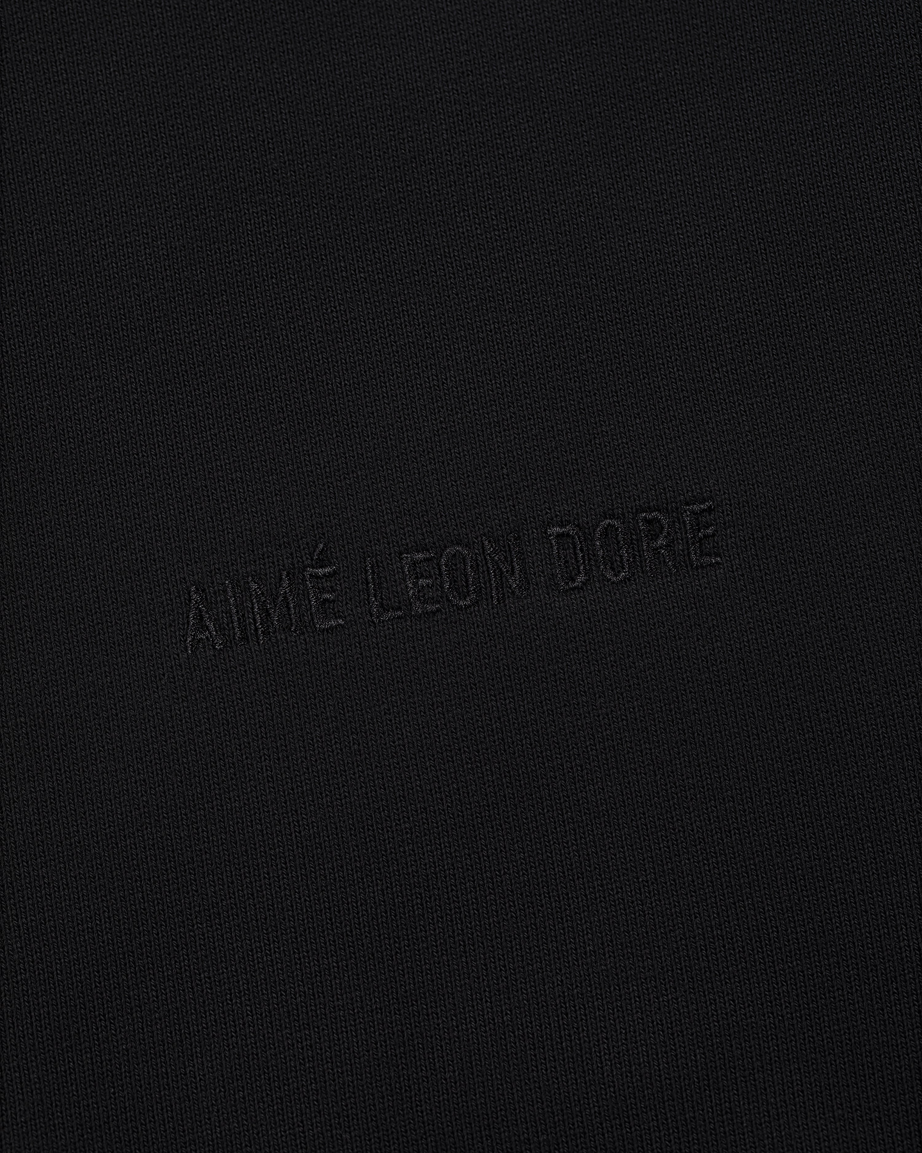 aim-leon-dore-tonal-logo-hoodie-schwarzer-baumwoll-hoodie image 5