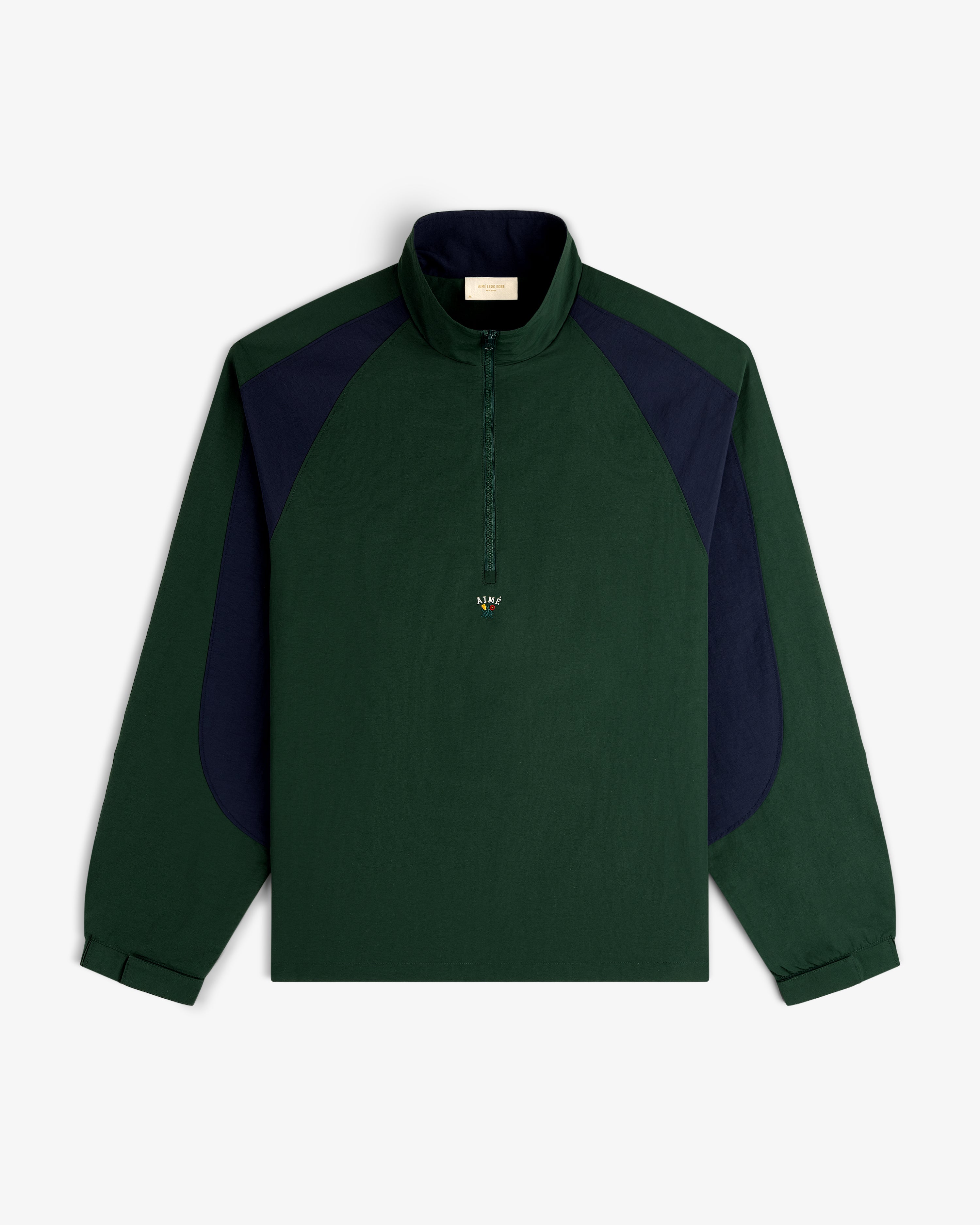 aim-leon-dore-crest-nylon-half-zip-pullover-gr-n image 2