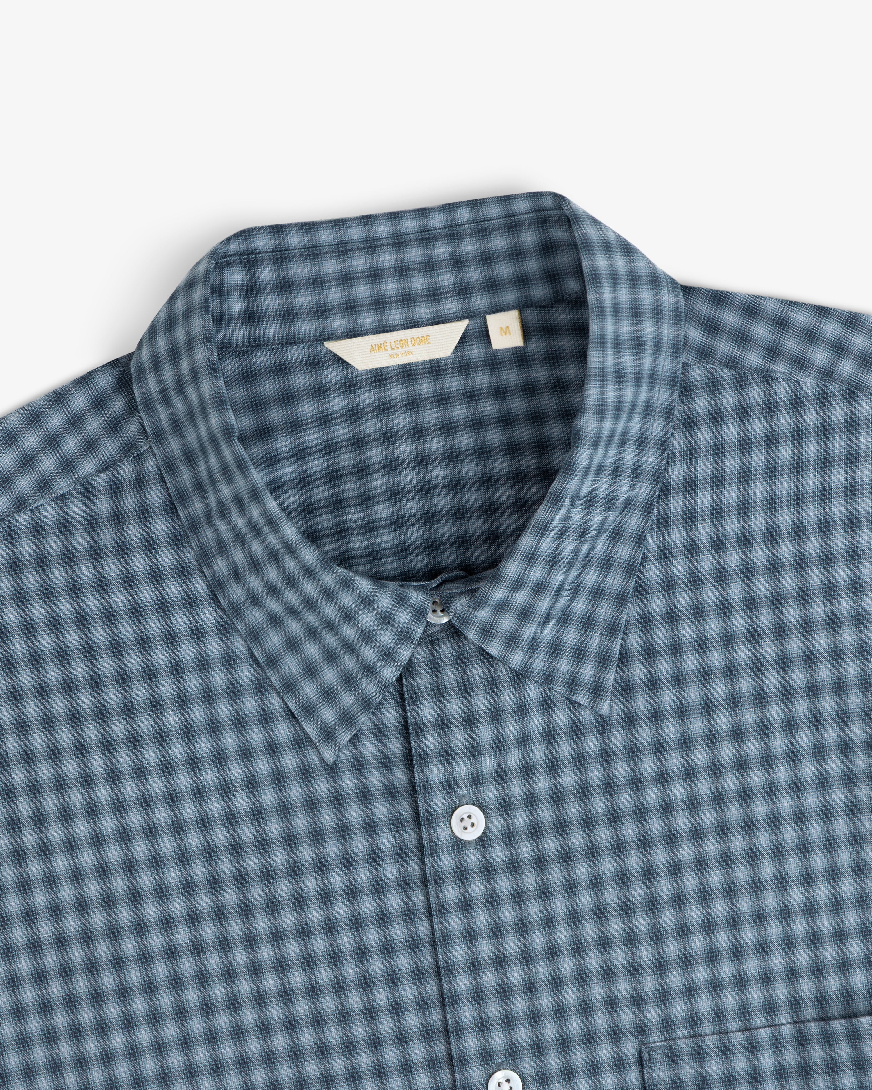 aim-leon-dore-plaid-casual-shirt-blaues-karohemd-regular-fit image 4