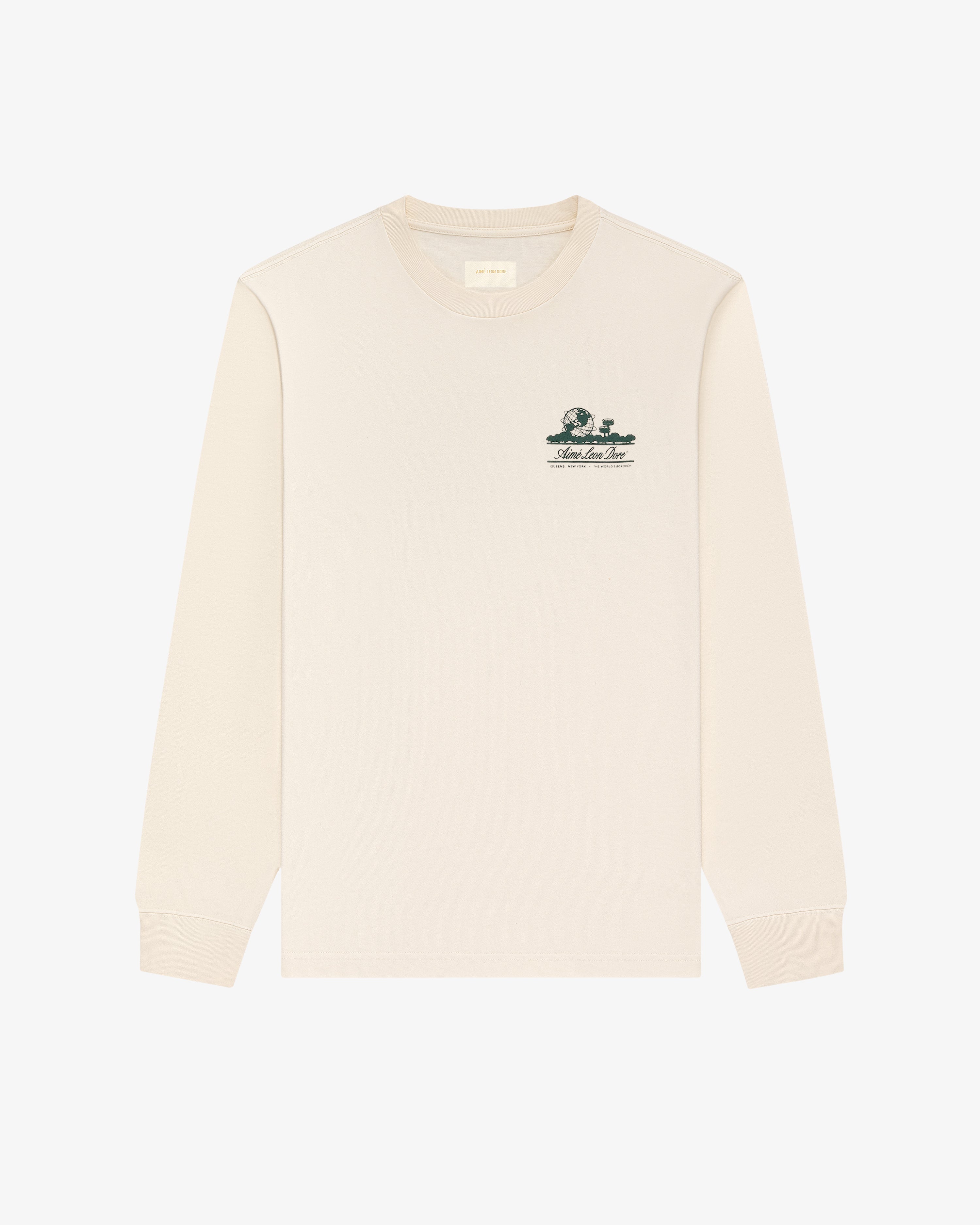 aim-leon-dore-long-sleeve-unisphere-tee-cream image 5