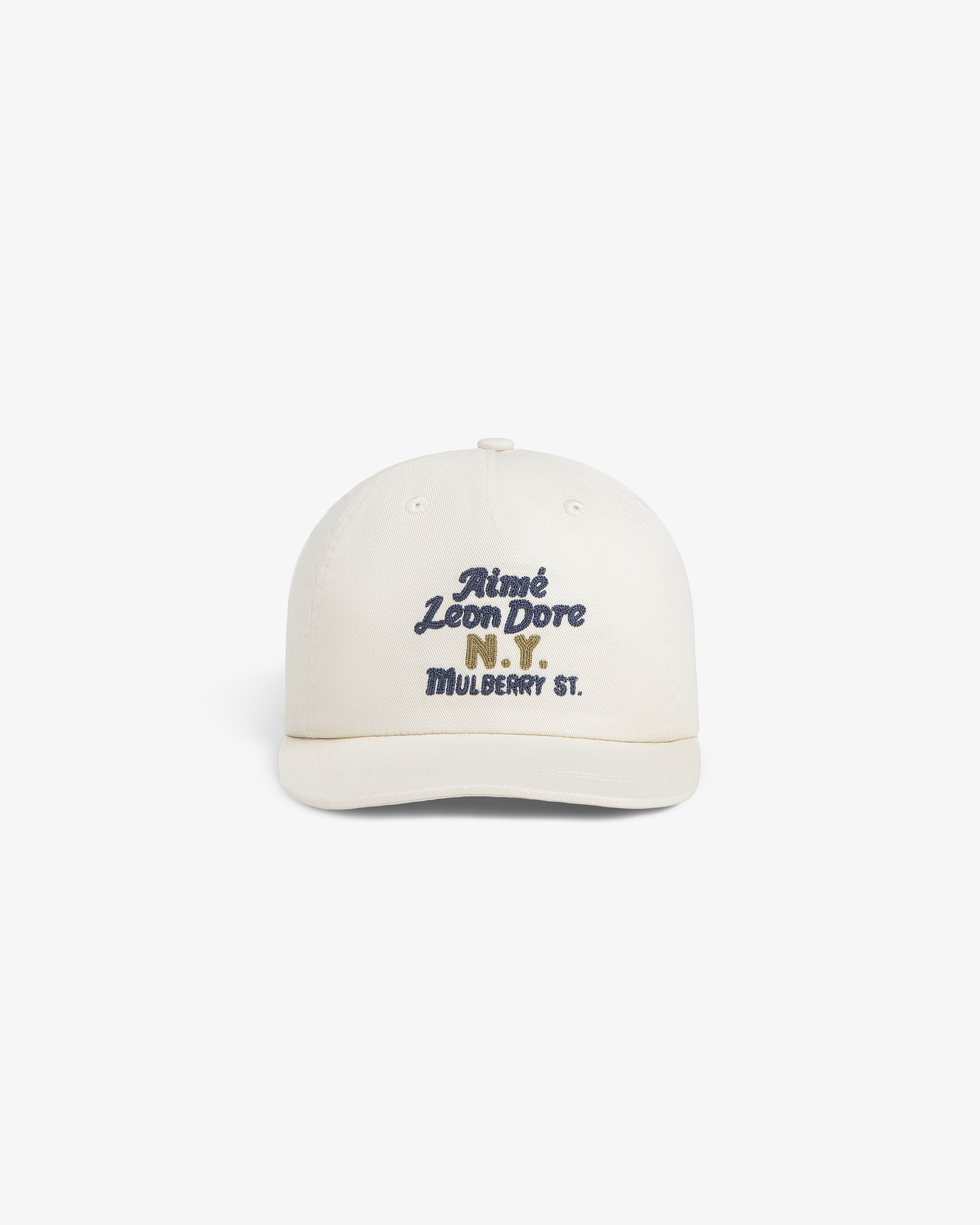 aim-leon-dore-mulberry-chainstitch-hat-cap-creme image 2