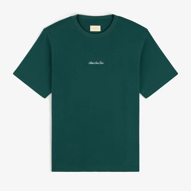 aim-leon-dore-embroidered-logo-tee-gr-nes-baumwoll-t-shirt-regular-fit image 1