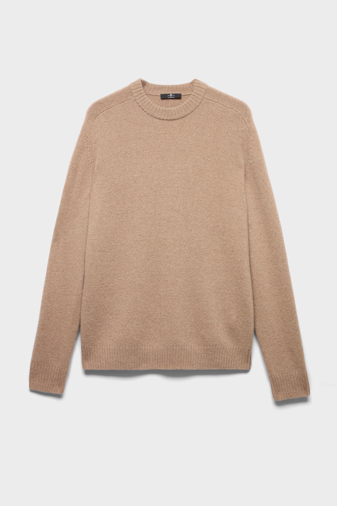 7-for-all-mankind-crewneck-sweater-cashmere-oat-herren image 1