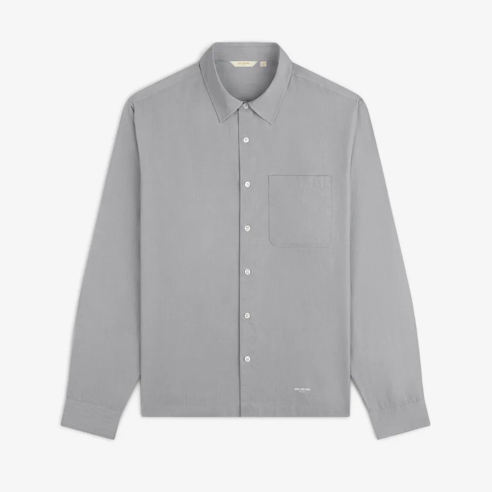 aim-leon-dore-poplin-casual-shirt-grau-regular-fit image 1