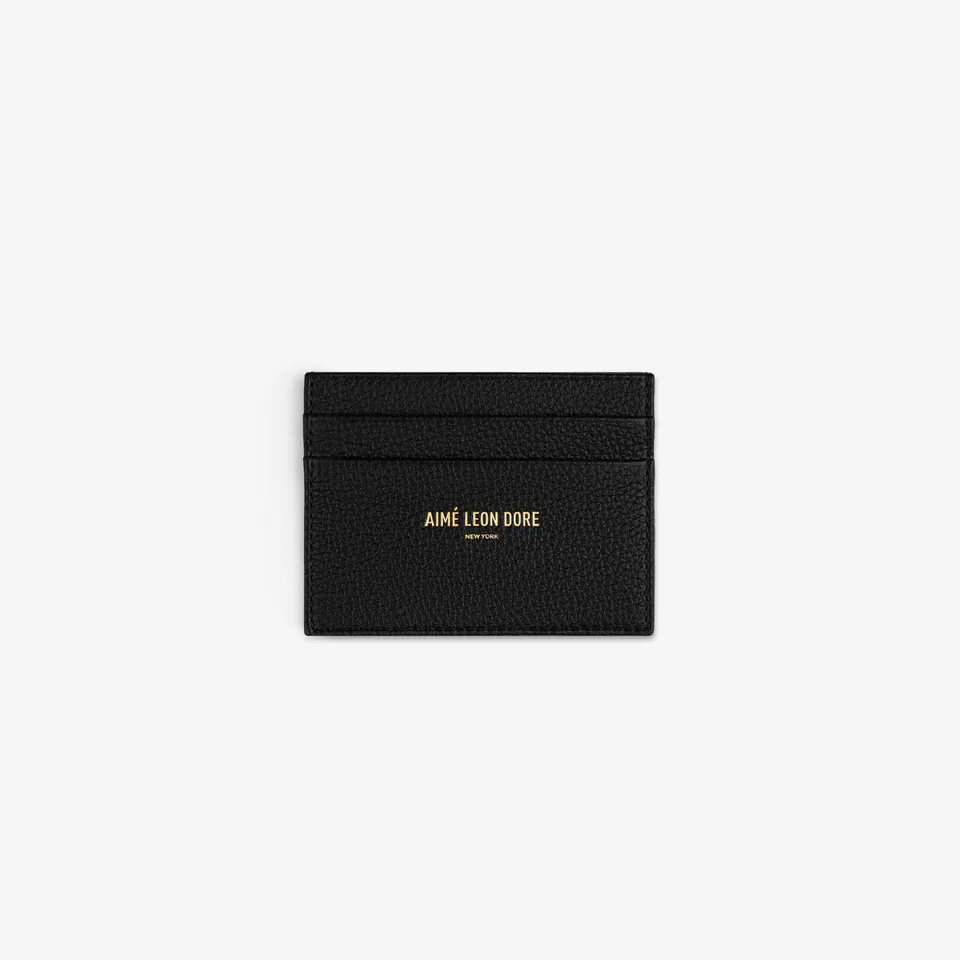 aim-leon-dore-leather-card-holder-schwarz-vollnarben-kalbsleder image 1