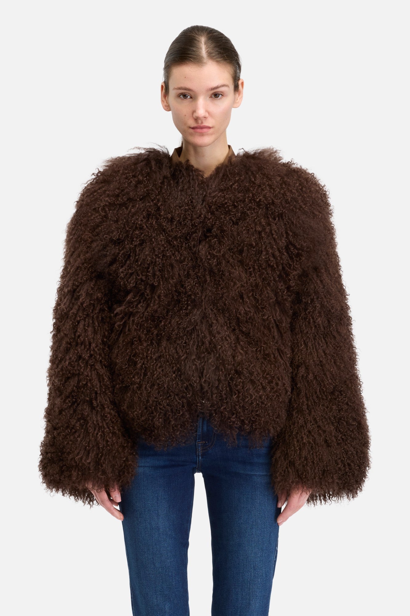 7-for-all-mankind-shearling-fur-jacket-damen-mantel-braun image 3