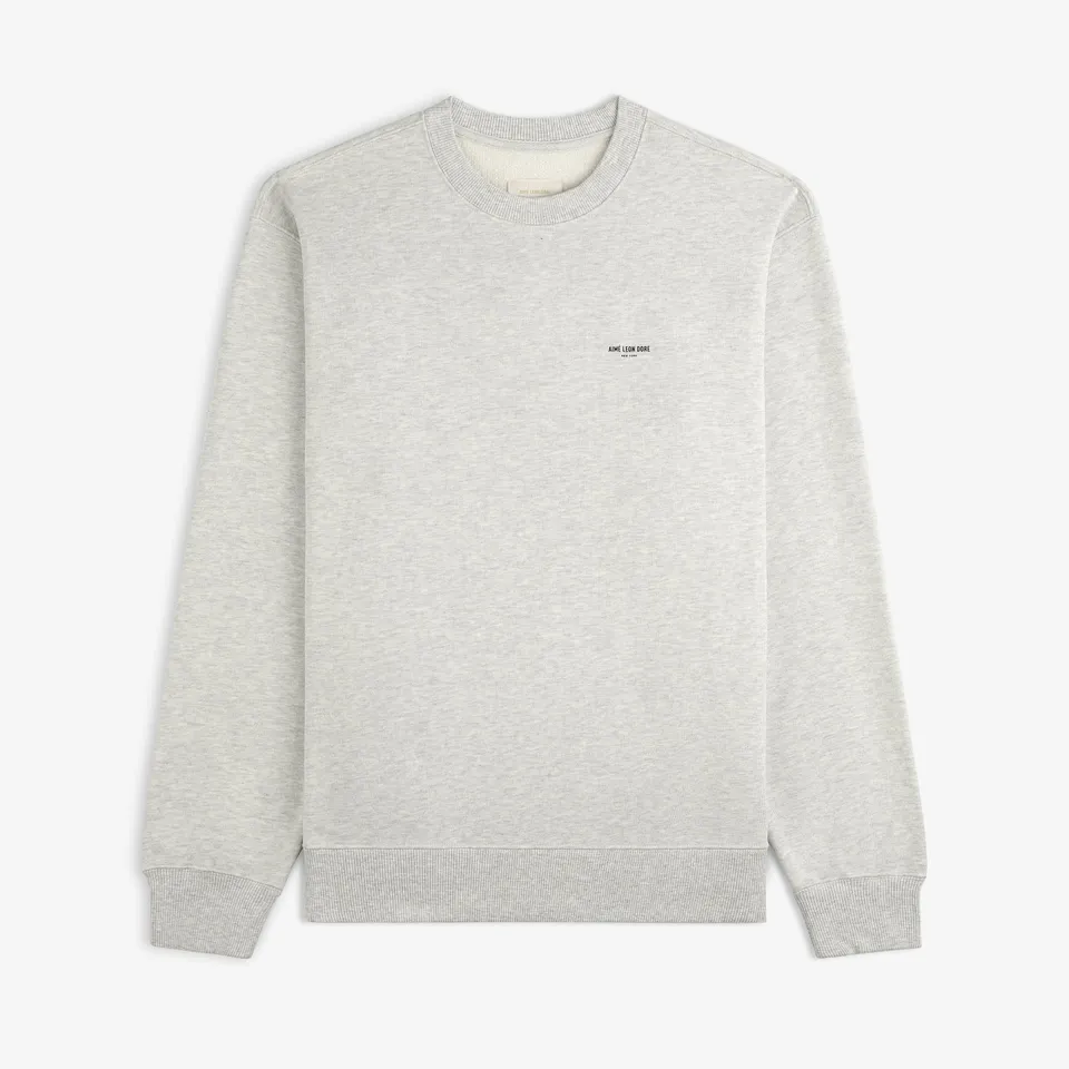 aim-leon-dore-micro-logo-crewneck-sweatshirt-grau image 1