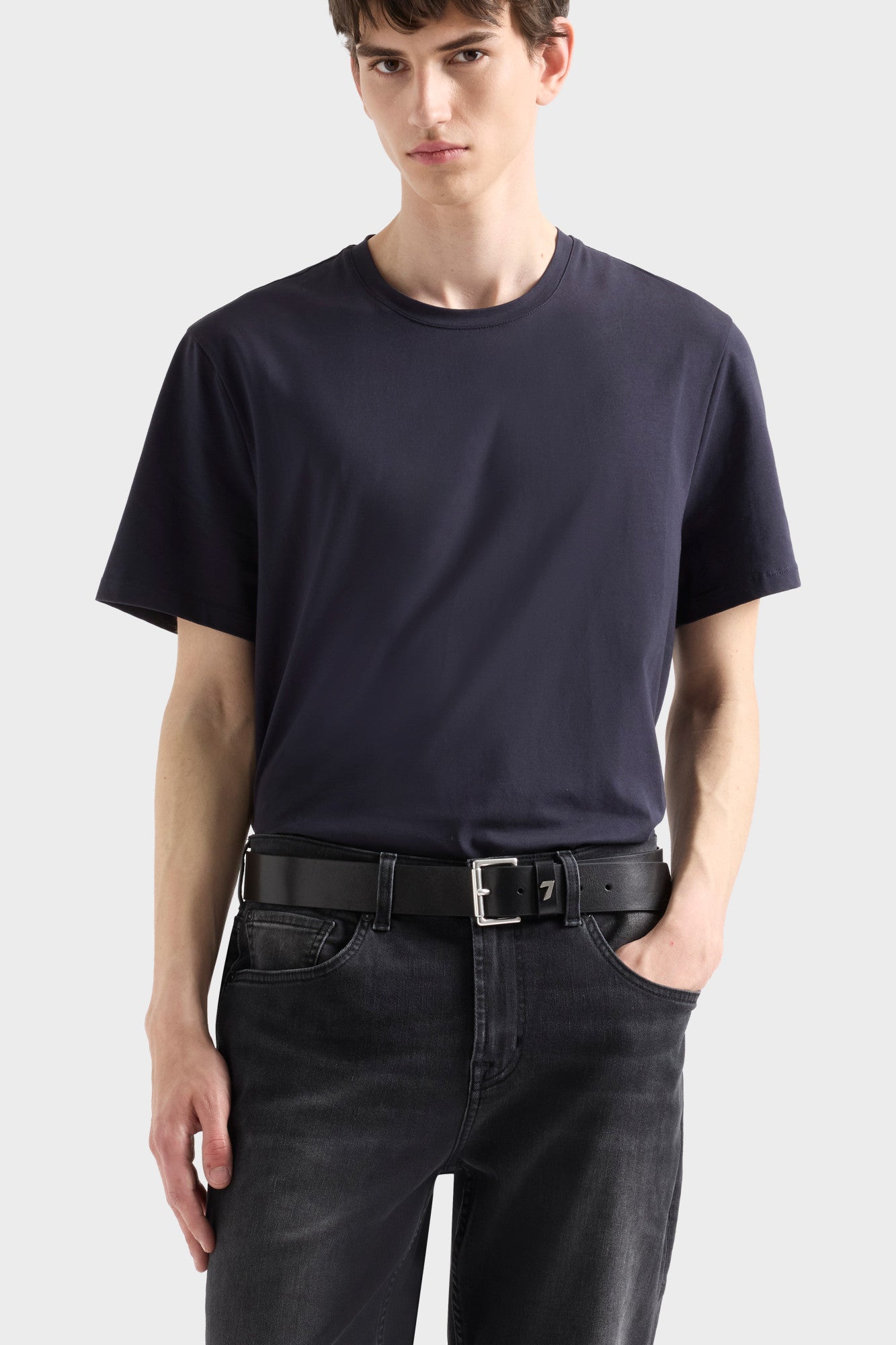 7-for-all-mankind-luxe-performance-t-shirt-herren-navy image 3