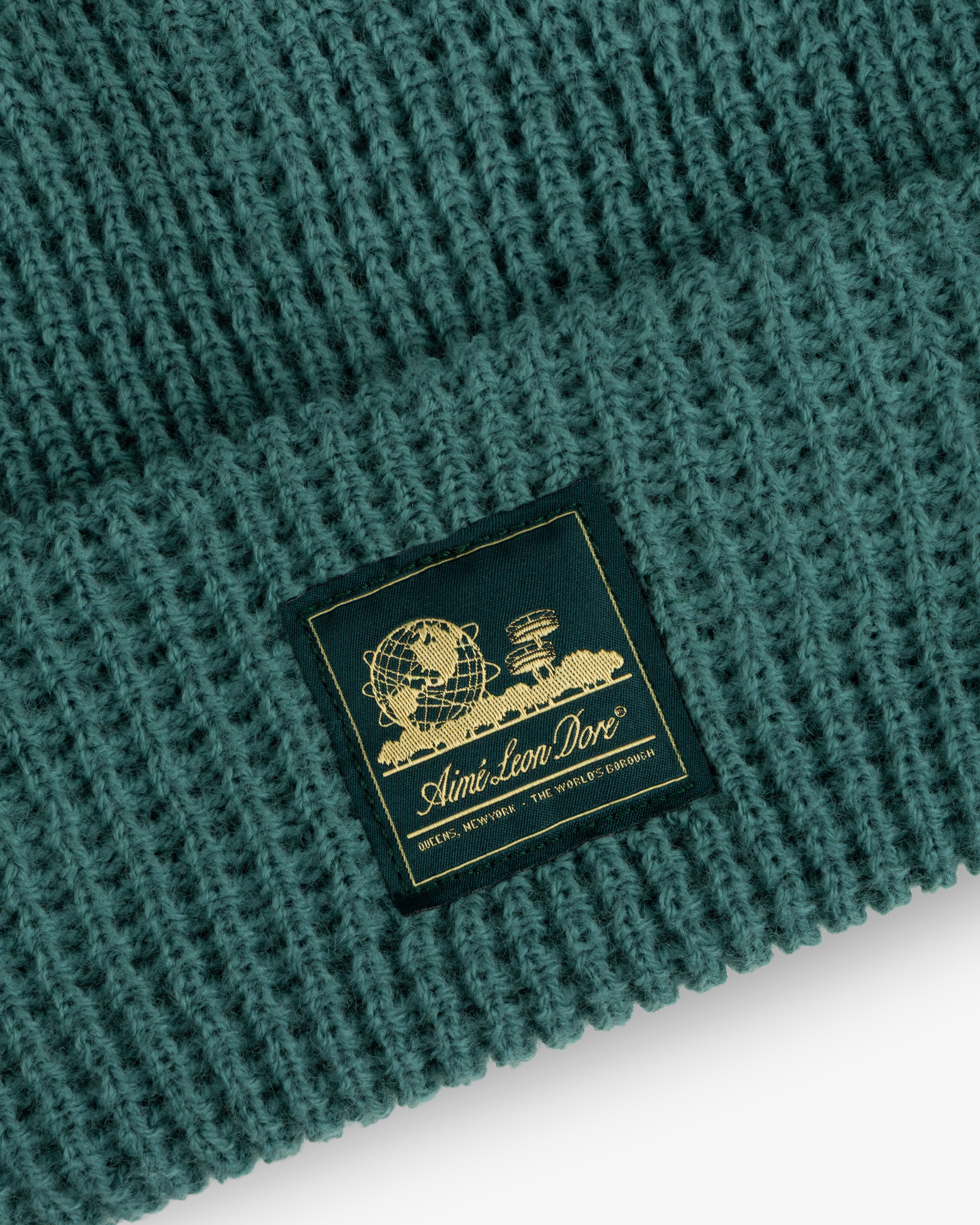aim-leon-dore-waffle-knit-beanie-gr-n image 3