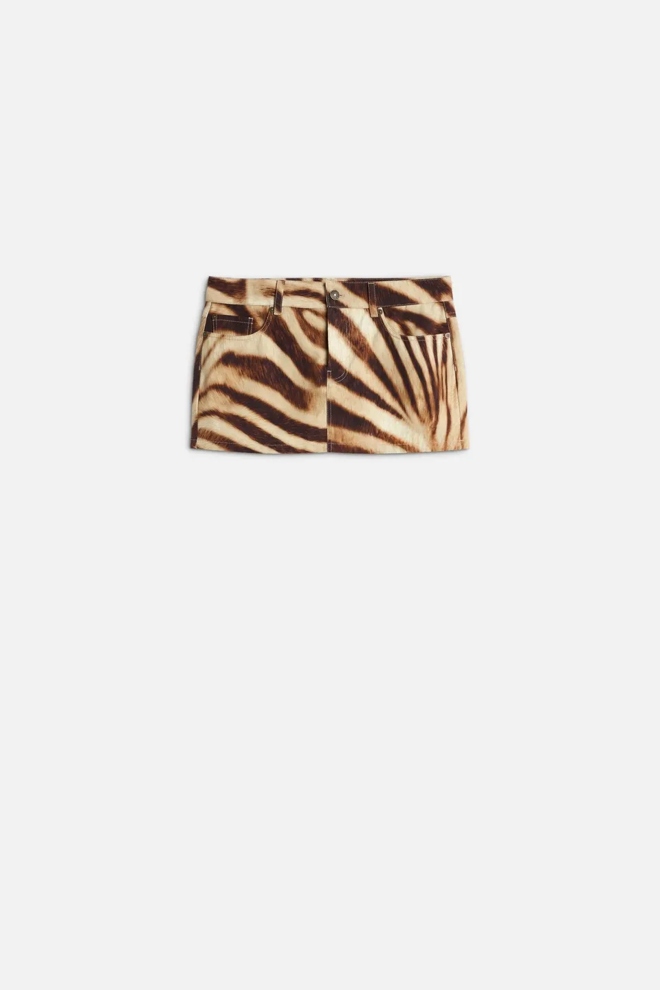 7-for-all-mankind-mini-skirt-canvas-zebra-damen-minirock image 1
