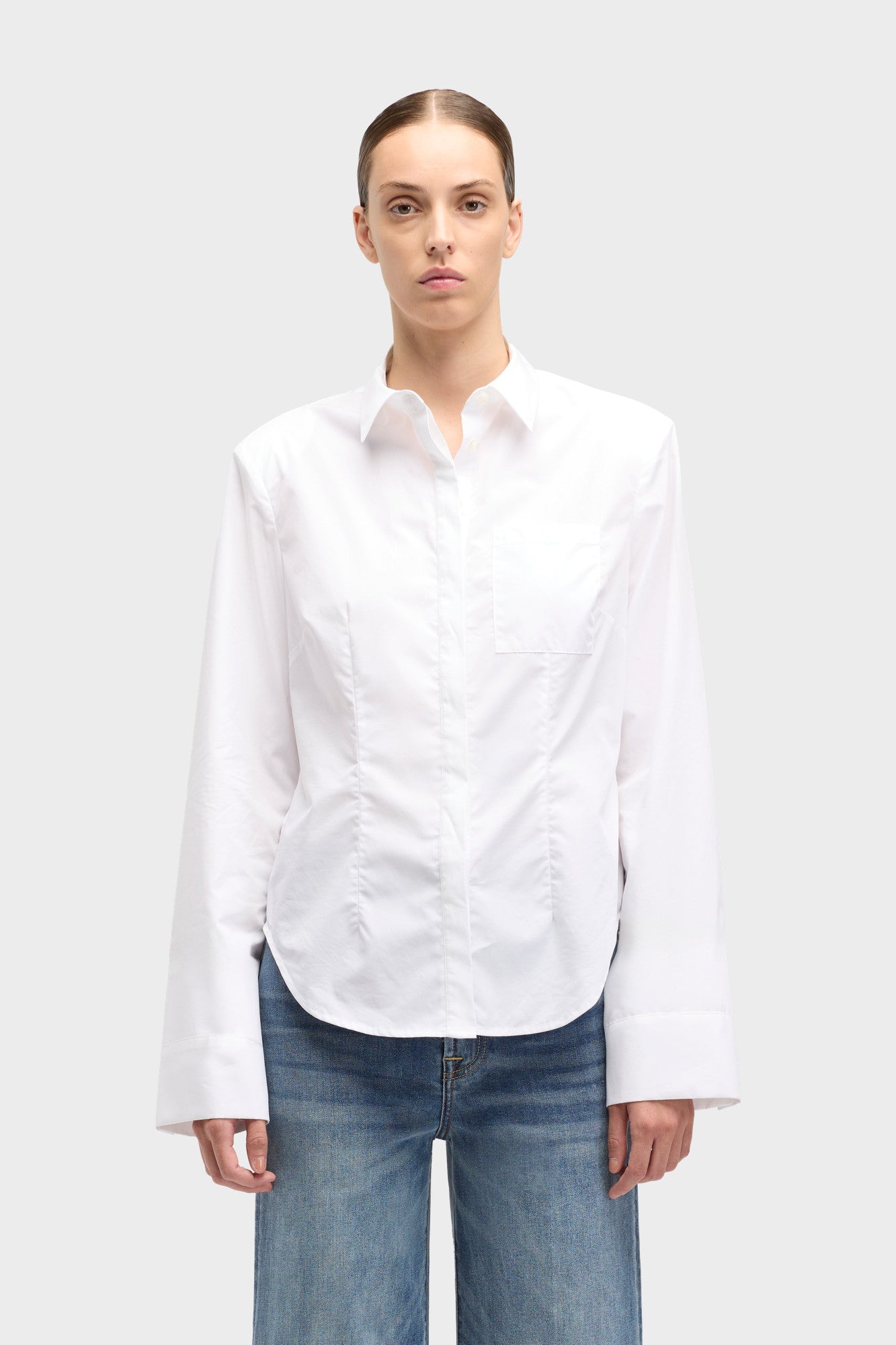 7-for-all-mankind-poplin-fitted-shirt-white-damen image 3