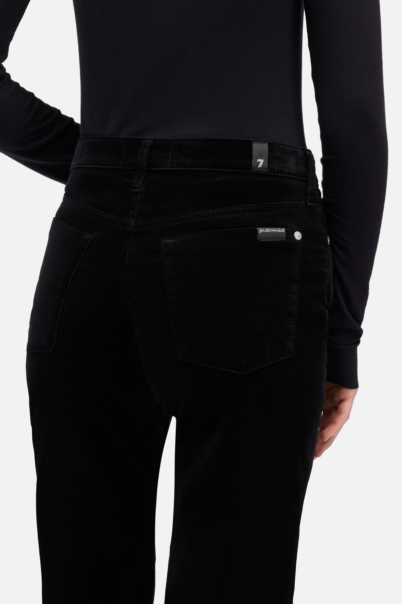 7-for-all-mankind-velvet-retro-flare-hose-black image 4