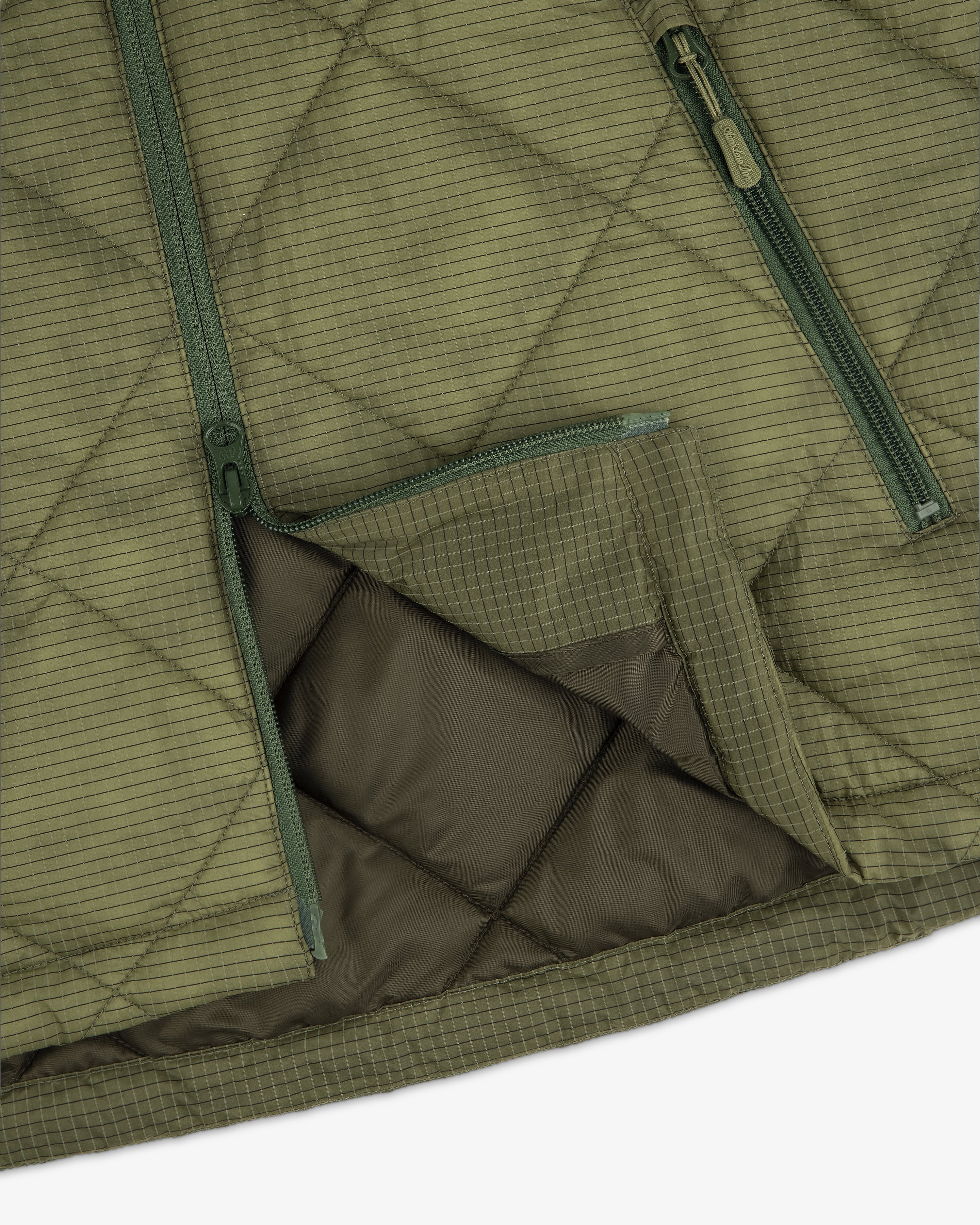 aim-leon-dore-nylon-quilted-unisphere-jacket-olive-steppjacke image 5