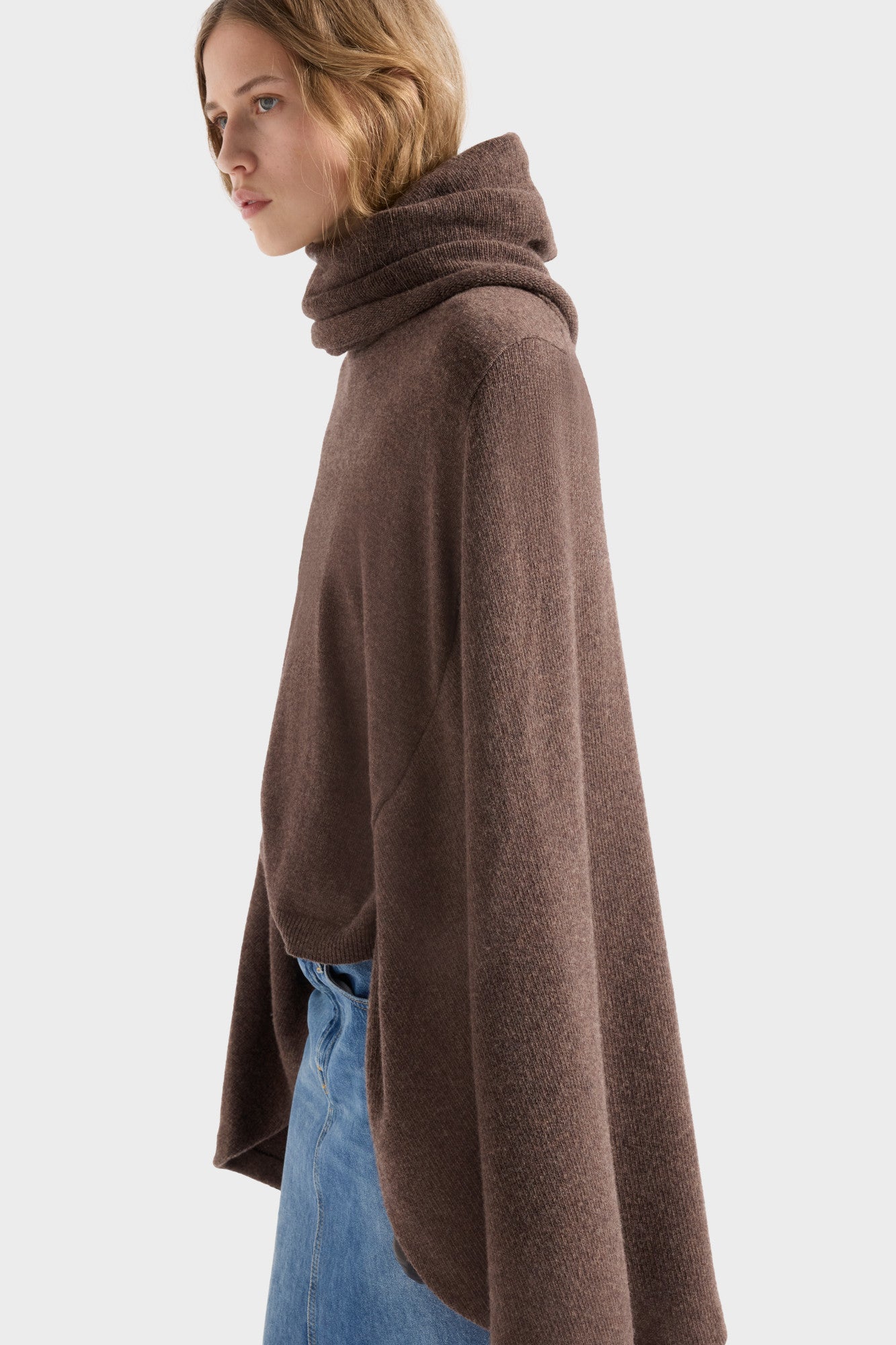 7-for-all-mankind-high-neck-shawl-sweater-wool-bark-damen-pullover image 6