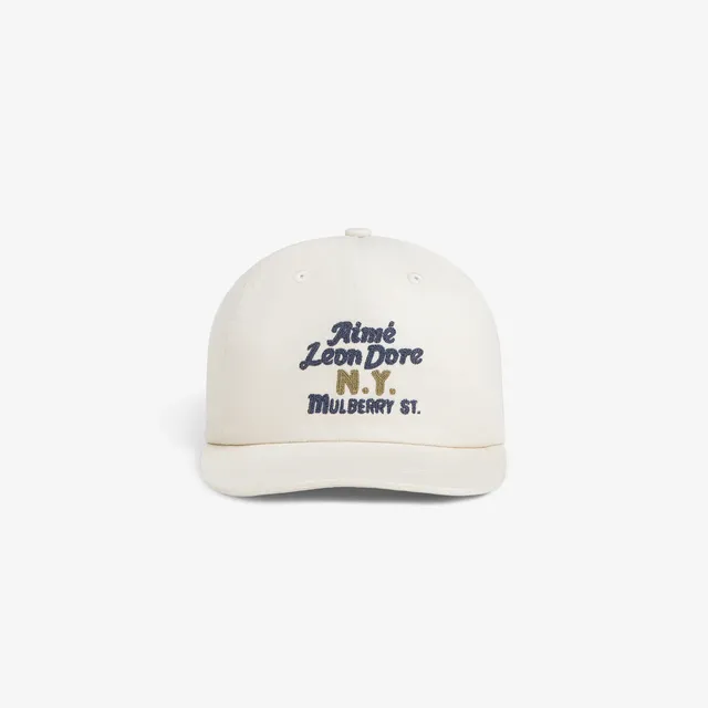 aim-leon-dore-mulberry-chainstitch-hat-cap-creme image 1
