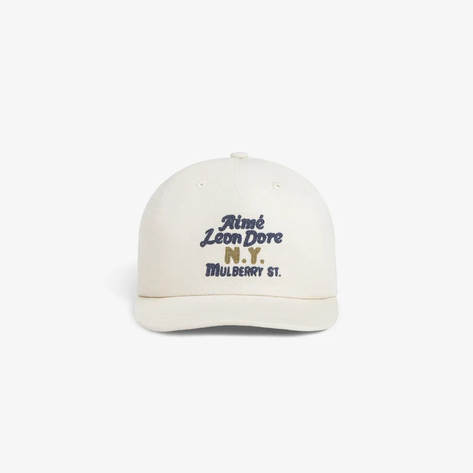 aim-leon-dore-mulberry-chainstitch-hat-cap-creme image 1