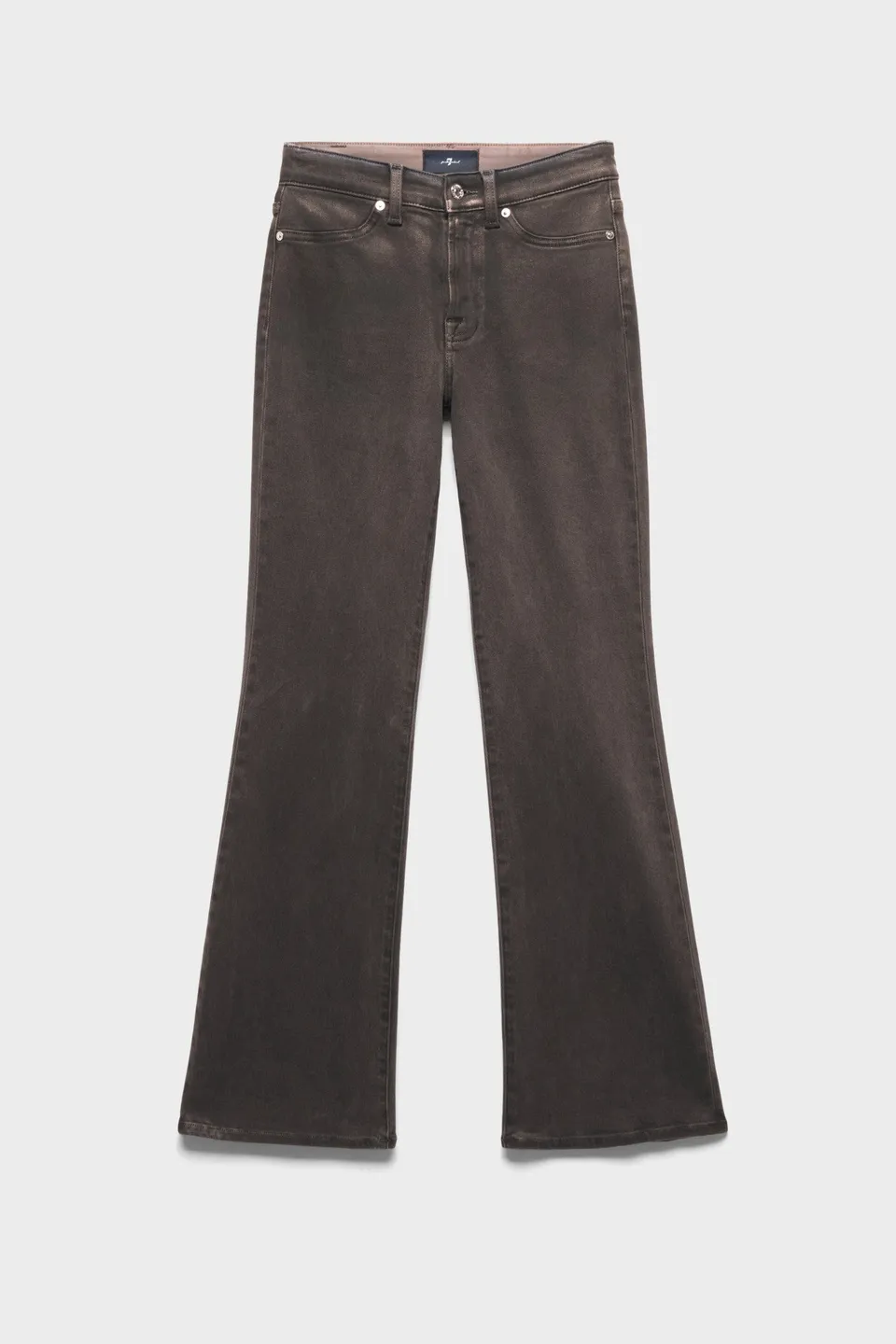 7-for-all-mankind-leggy-bootcut-coated-brown-damen-leder-look-jeans image 1