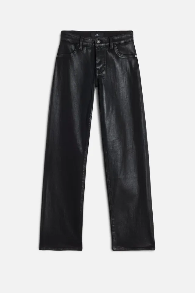 7-for-all-mankind-calie-straight-coated-jeans-damen-schwarz image 1