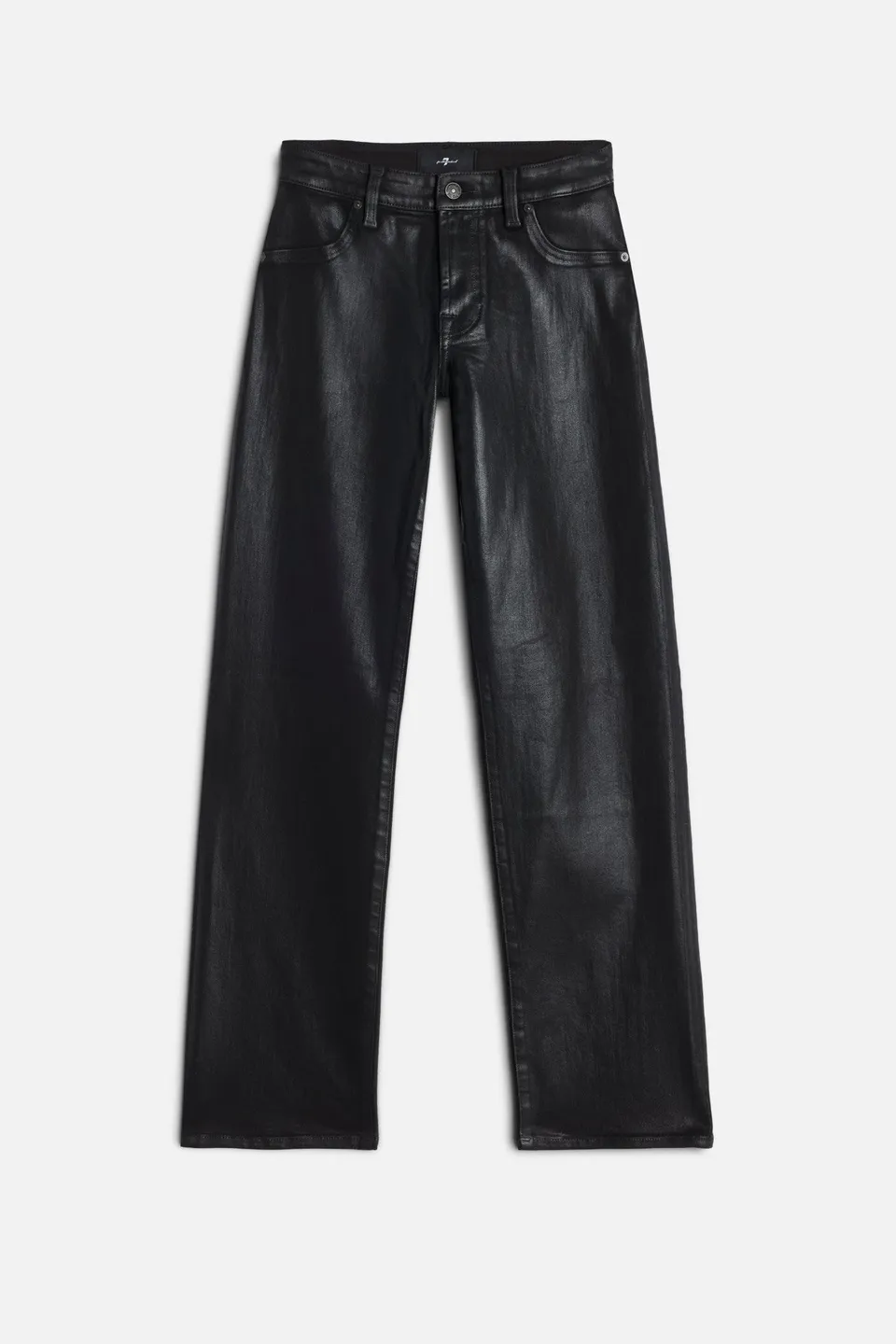 7-for-all-mankind-calie-straight-coated-jeans-damen-schwarz image 1