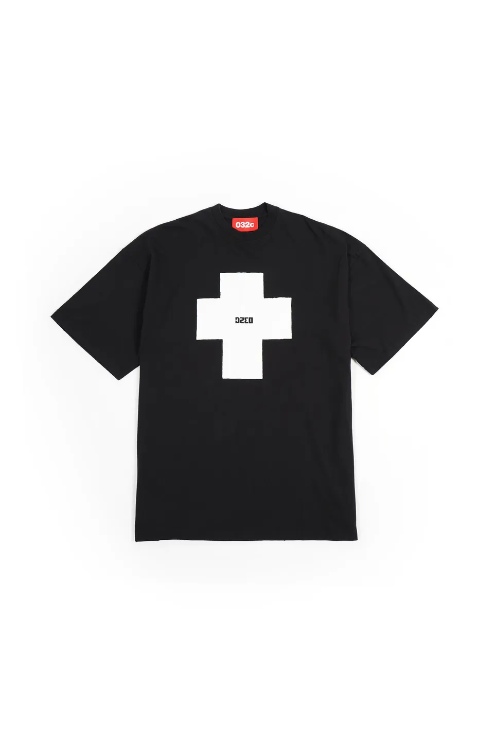 032c-oversized-t-shirt-mit-print-vintage-black-mit-front-und-backprint image 1
