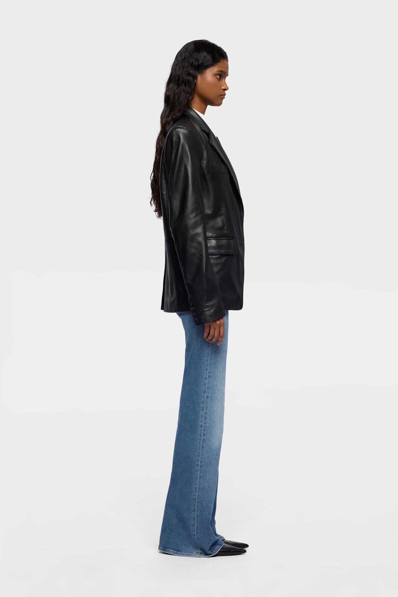 7-for-all-mankind-leder-blazer-single-breasted-in-schwarz image 6