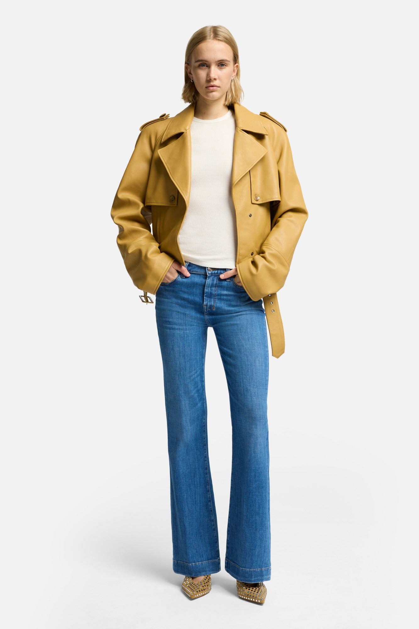 7-for-all-mankind-cropped-leder-bikerjacke-honey image 2