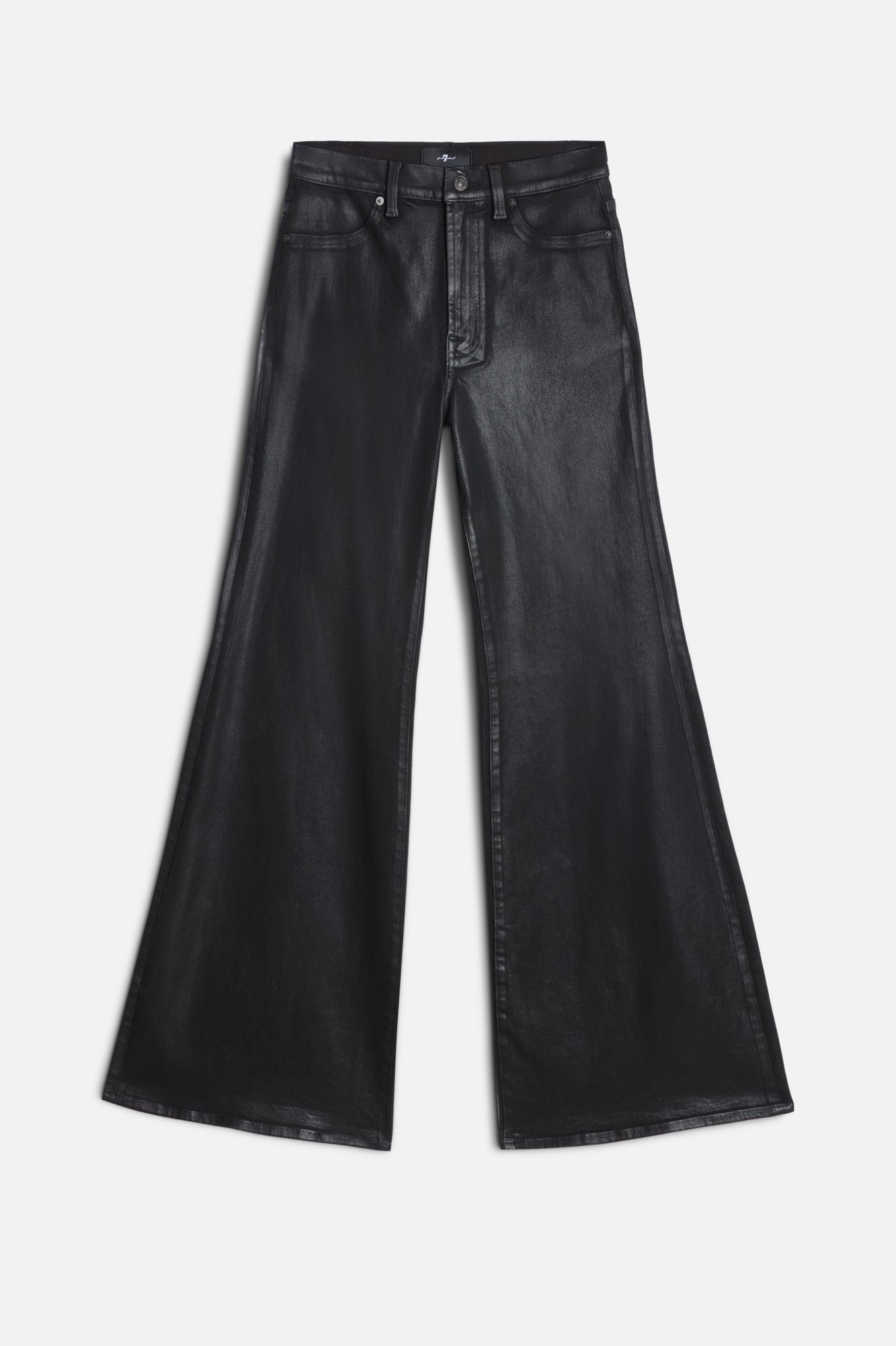 7-for-all-mankind-retro-flare-jeans-coated-slim-illusion-black image 1