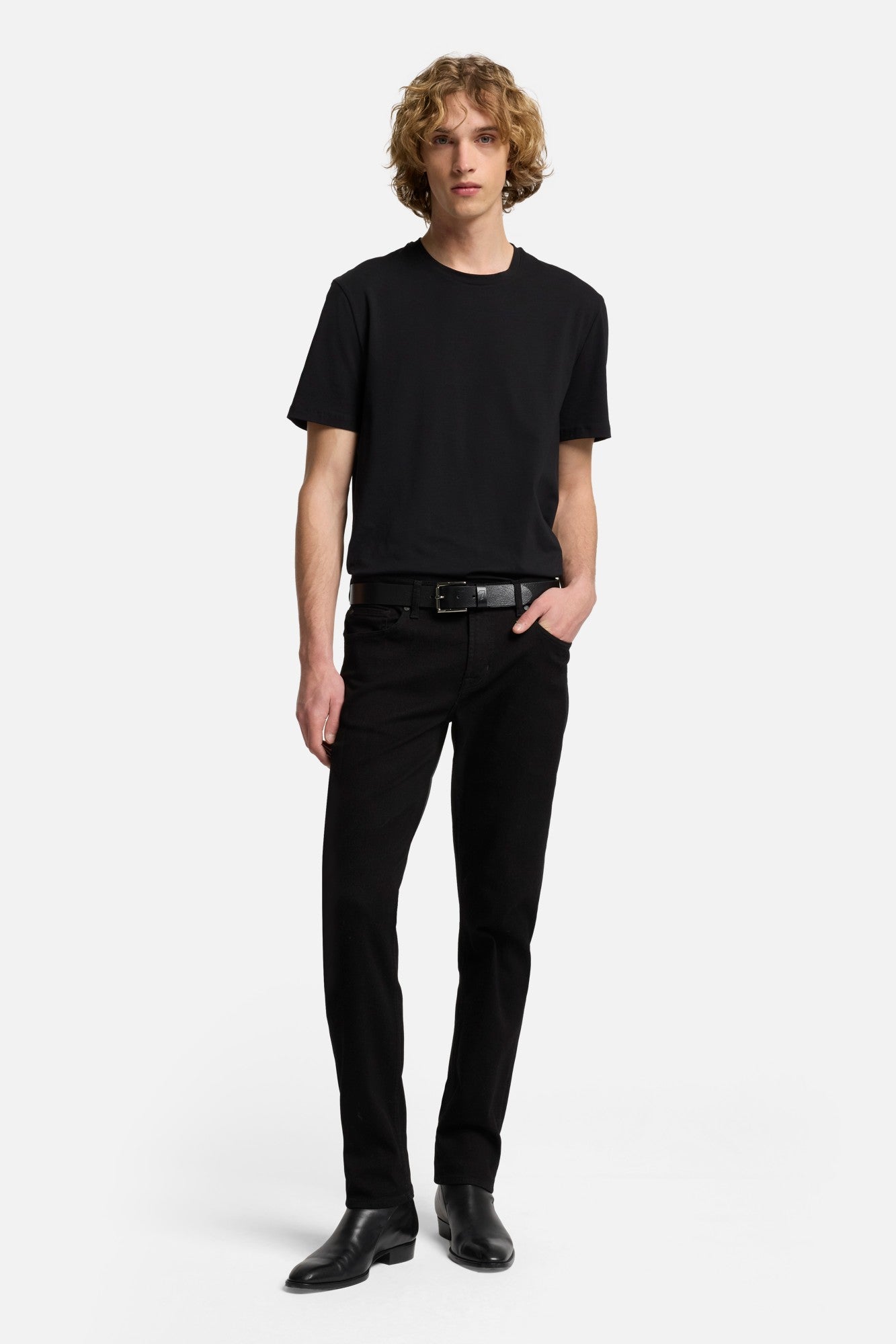 7-for-all-mankind-luxe-performance-tee-black-herren-t-shirt image 2