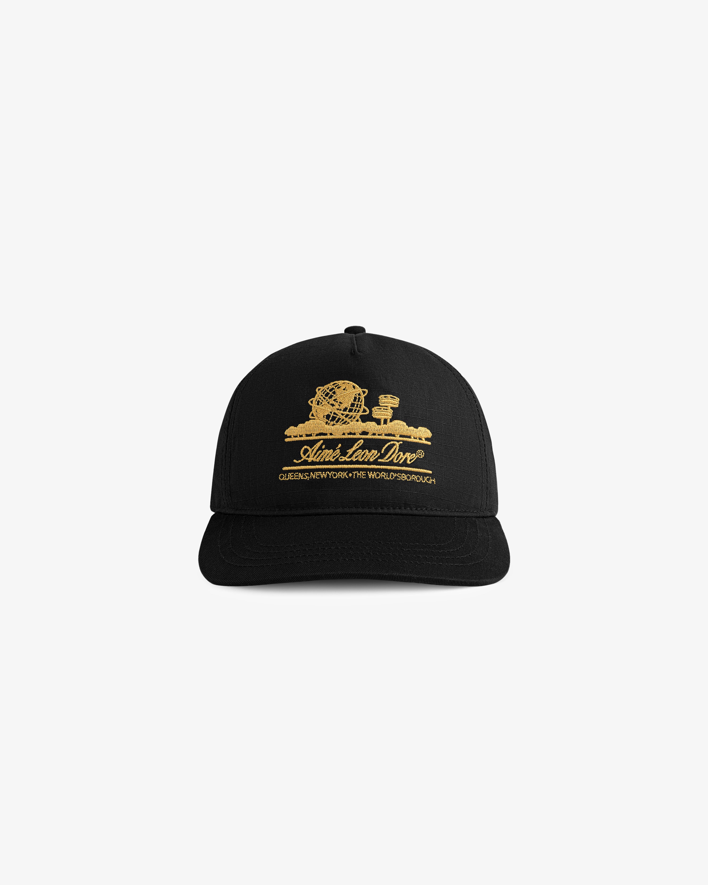 aim-leon-dore-unisphere-hat-5-panel-cap-schwarz image 2