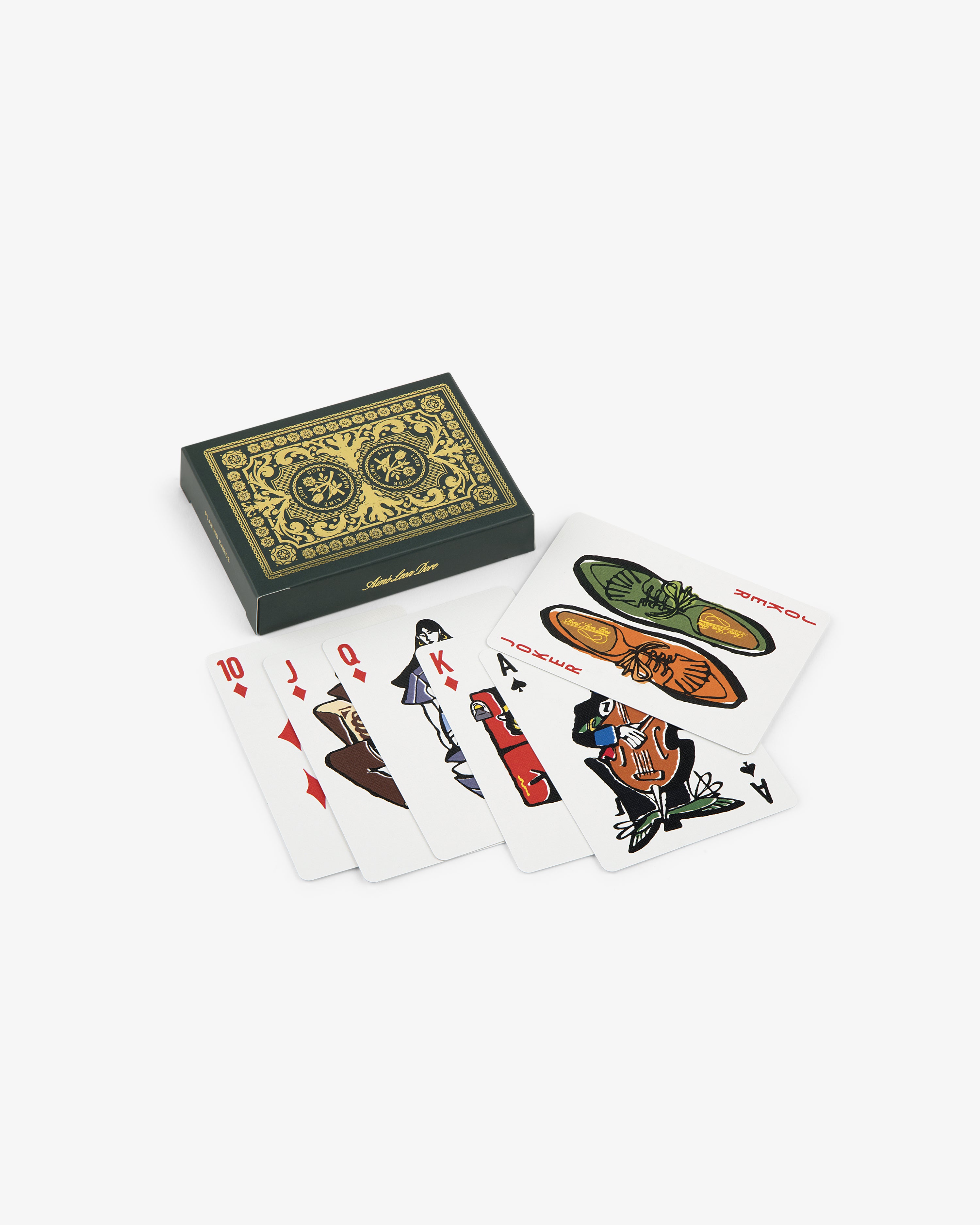 aim-leon-dore-mulberry-playing-cards-spielkarten-mit-goldfolie-box image 4