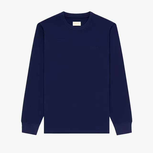 aim-leon-dore-long-sleeve-tonal-logo-tee-langarmshirt-navy image 1