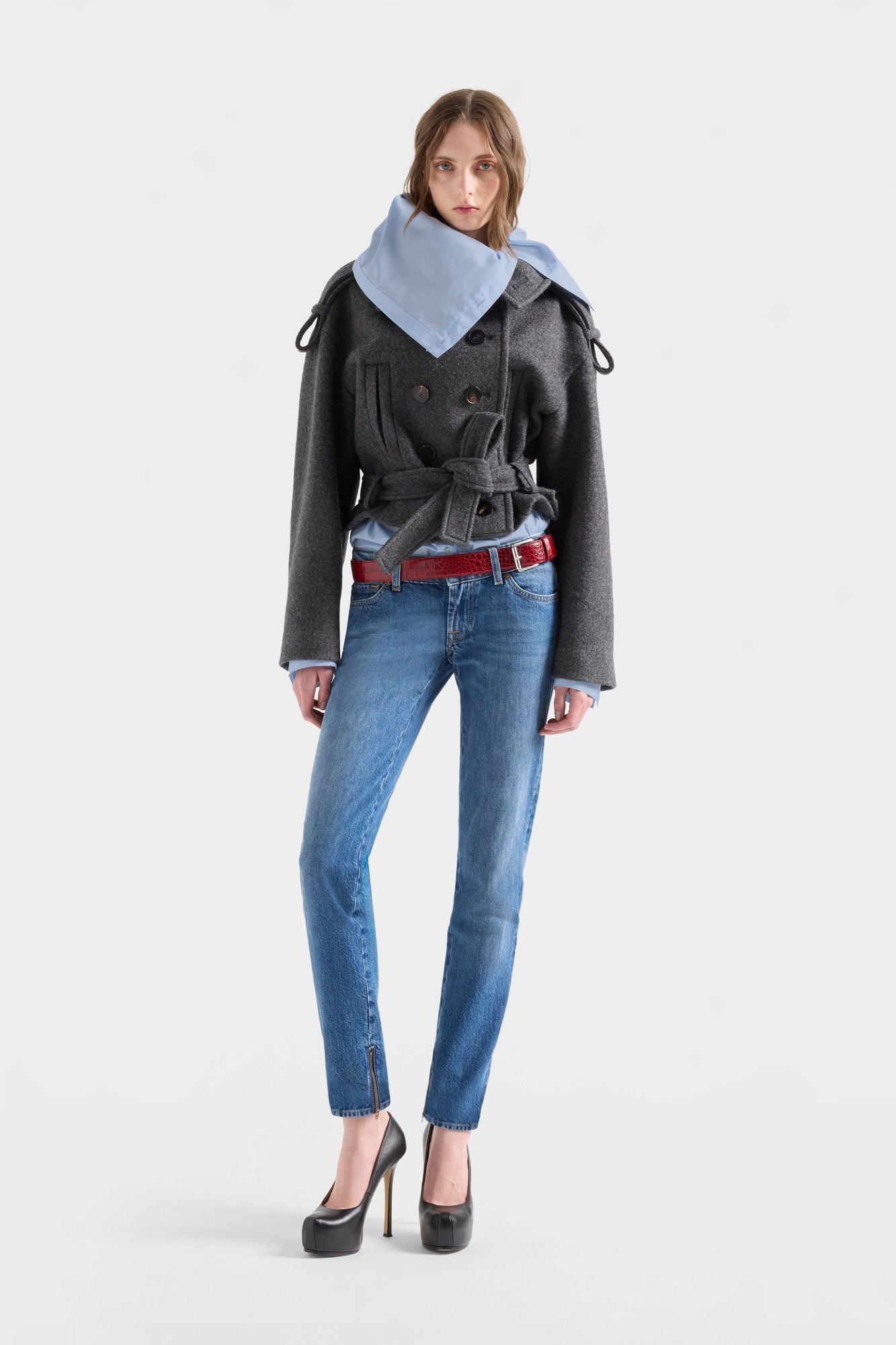 7-for-all-mankind-high-neck-long-sleeve-hemd-poplin-sky-blue-damen image 2