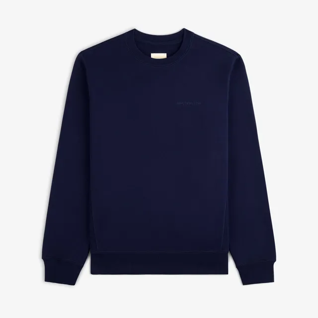 aim-leon-dore-tonal-logo-crewneck-sweatshirt-navy image 1