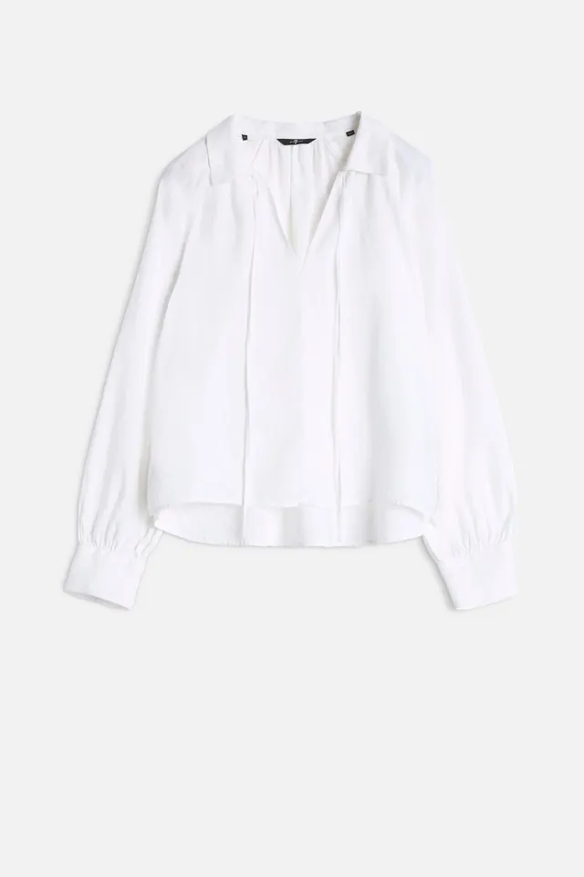 7-for-all-mankind-tie-neck-linen-blouse-optical-white-damen-bluse image 1