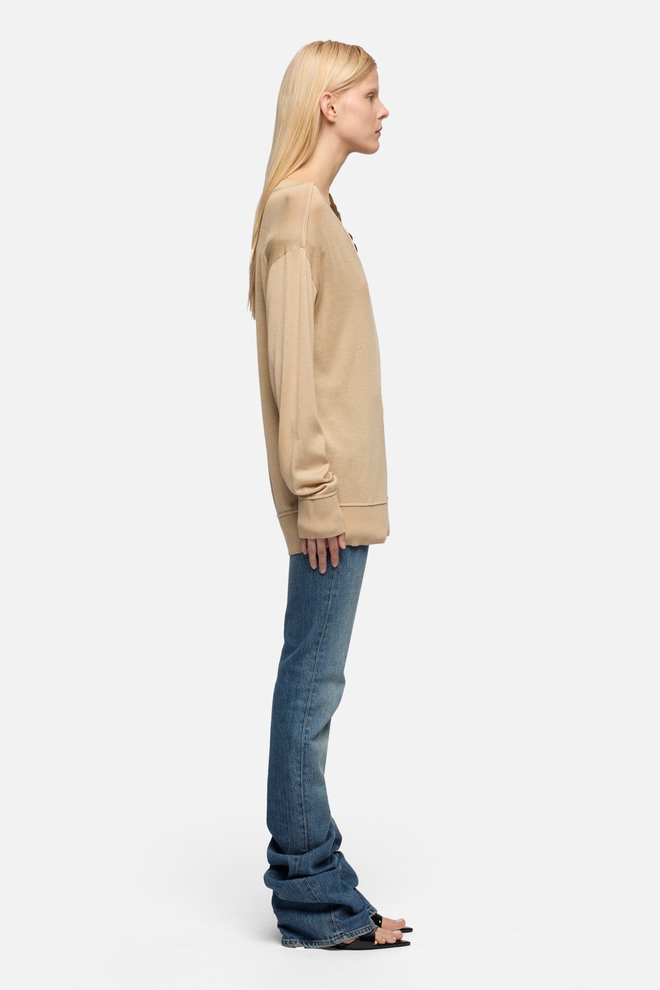 7-for-all-mankind-v-neck-sweater-silk-cotton-beige-pullover image 6