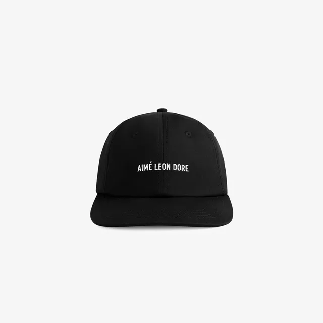 aim-leon-dore-core-logo-hat-schwarze-twill-cap-mit-strapback image 1