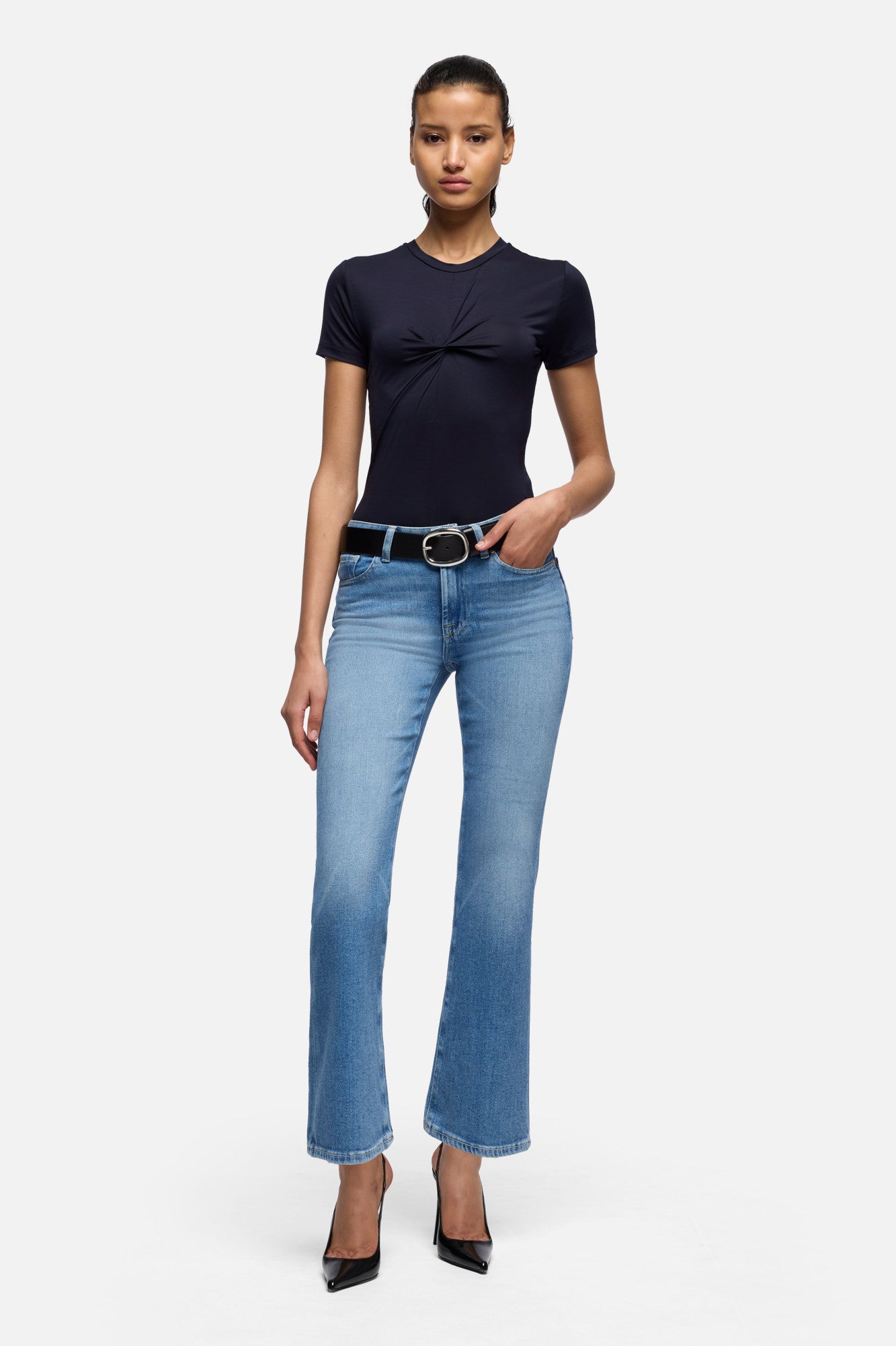 7-for-all-mankind-twisted-tee-lyocell-navy-damen-t-shirt image 2