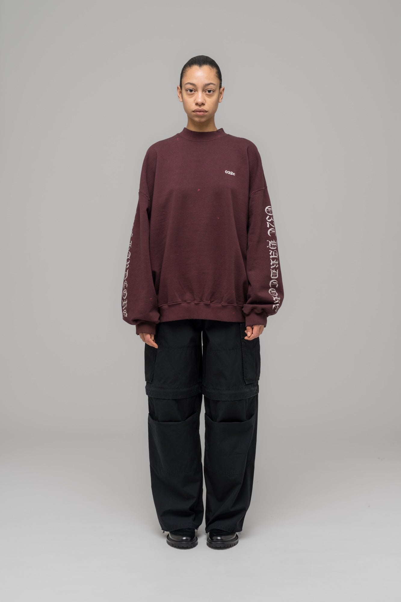032c-hardcore-since-2001-oversized-crewneck-sweatshirt image 1